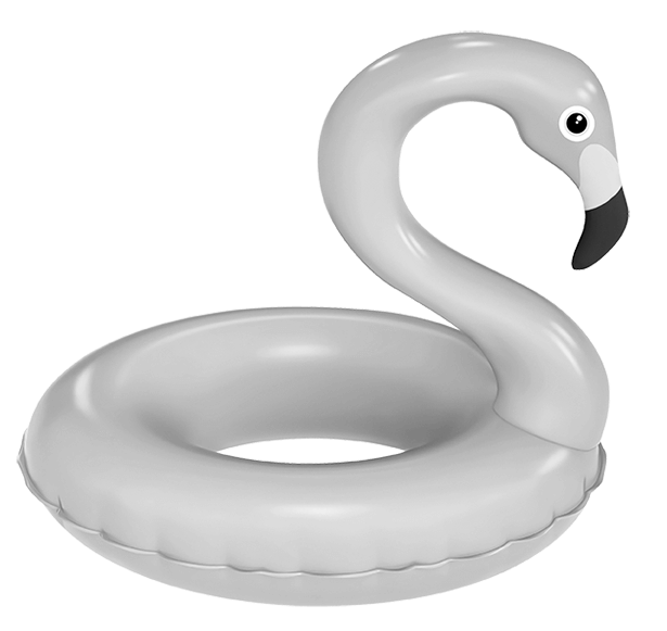 flamingo pool float representing company perks