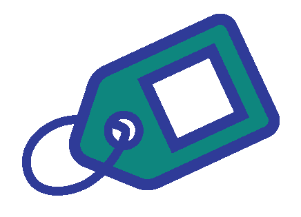 Tag icon to depict adding tags in Google Analytics for tracking paid media ad performance
