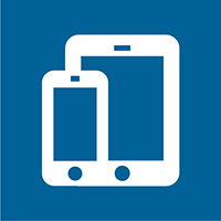 Icon indicating mobile digital marketing