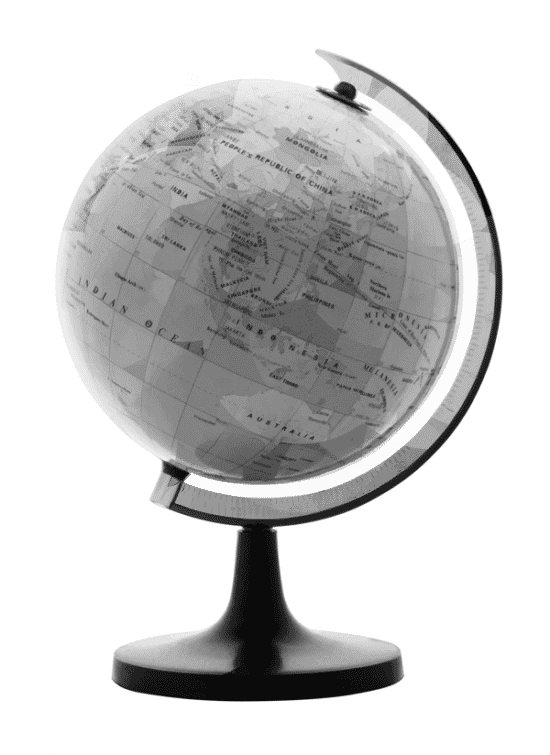 globe representing paid media international ads